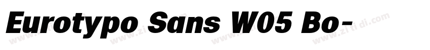 Eurotypo Sans W05 Bo字体转换